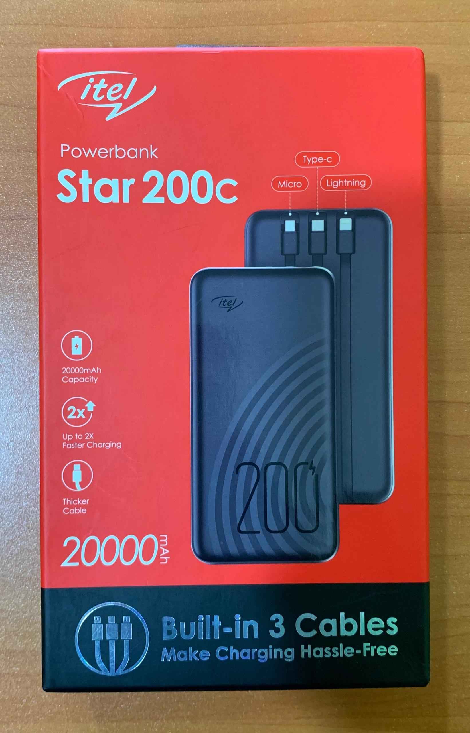 Itel Star 200c Fast Charging Powerbank - 20,000mah